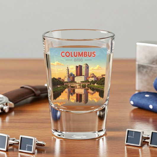 Vintag Columbus Ohio Schnapsglas