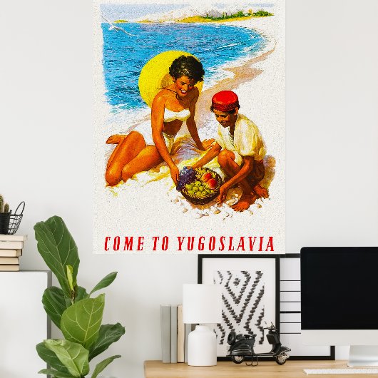 Vintag Come to Jugoslawien Travel Poster (Heimbüro)