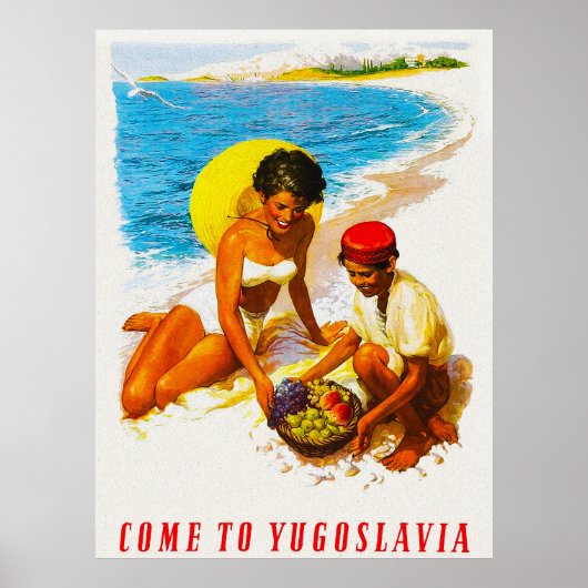 Vintag Come to Jugoslawien Travel Poster (Vorne)