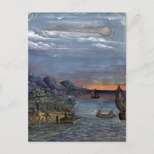 Vintag Comet Book Illustration Argentum Postkarte (Vorderseite)