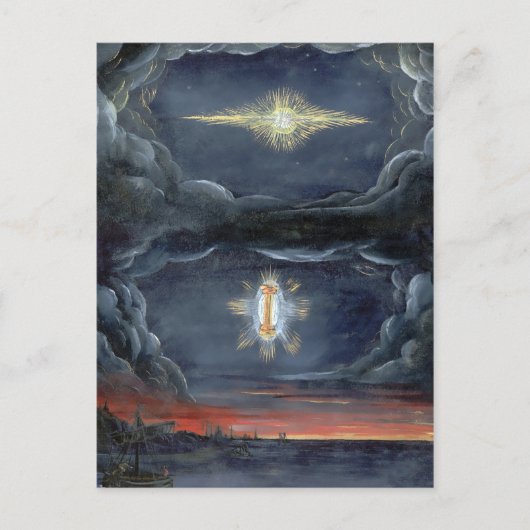 Vintag Comet Book Illustration Pertica Postkarte (Vorderseite)