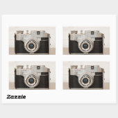 Vintag-Comet-Kamera Rechteckiger Aufkleber (Blatt)