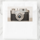 Vintag-Comet-Kamera Rechteckiger Aufkleber (Tasche)