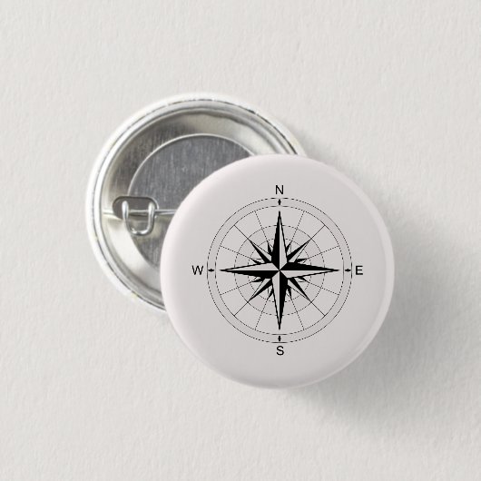 Vintag Compass-Rose Button (Vorne & Hinten)