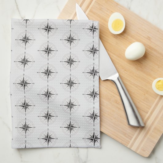 Vintag Compass-Rose Geschirrtuch (Viertel Falte)