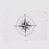 Vintag Compass-Rose Golfhandtuch (Horizontal)
