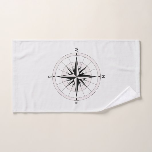 Vintag Compass-Rose Handtuch (Handtuch)