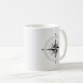 Vintag Compass-Rose  Kaffeetasse (VorderseiteRechts)