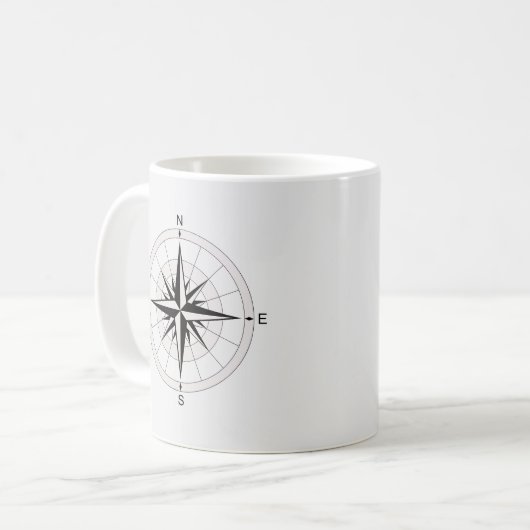 Vintag Compass-Rose  Kaffeetasse (Vorderseite Links)