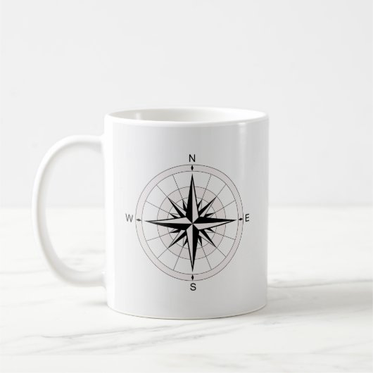 Vintag Compass-Rose Kaffeetasse (Links)