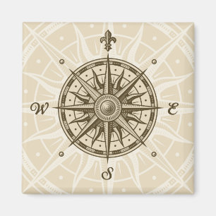 Vintag Compass-Rose Magnet