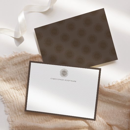 Vintag Compass Rose Personalisiert Brown Mitteilungskarte