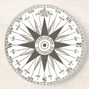 Vintag Compass Rose Stone Untersetzer