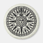 Vintag Compass Rose Sun Magnet (Vorne)