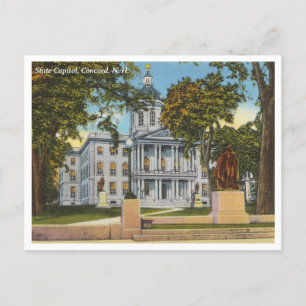 Vintag Concord New Hampshire Staat Hauptstadt Postkarte