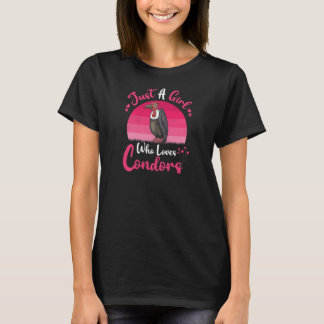 Vintag Condor Bird Just A Girl, die Lieben Condors T-Shirt