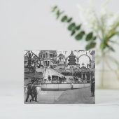 Vintag Coney Island Foto Postkarte (Stehend Vorderseite)