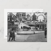 Vintag Coney Island Foto Postkarte (Vorne/Hinten)