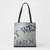 Vintag Conf Muschel Key West Tote Bag Tasche (Vorderseite)