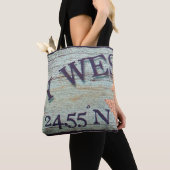Vintag Conf Muschel Key West Tote Bag Tasche (Von Nahem)
