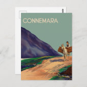 Vintag Connemara Ireland Travel Postcard Postkarte (Vorne/Hinten)