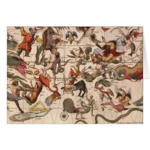 Vintag Constellation Star Map von Backer und Broen