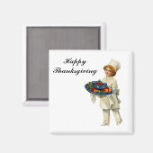 Vintag Cook Square Magnet (Vorderseite/Rückseite)