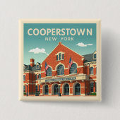 Vintag Cooperstown New York Button (Vorderseite)