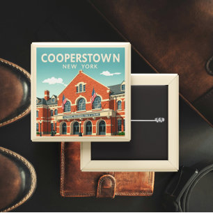 Vintag Cooperstown New York Button