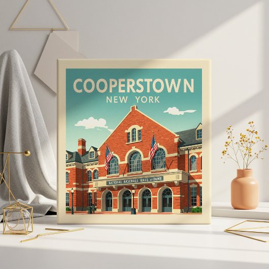 Vintag Cooperstown New York Fliese