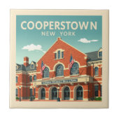 Vintag Cooperstown New York Fliese (Vorderseite)
