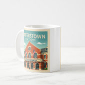 Vintag Cooperstown New York Kaffeetasse (Vorderseite Links)