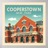 Vintag Cooperstown New York Poster (Vorne)