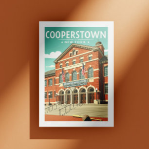 Vintag Cooperstown New York Postkarte