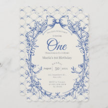 Vintag Coquette Blue Bow