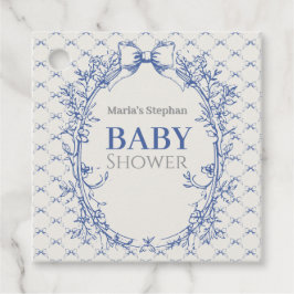 Vintag Coquette Blue Bow Geschenkanhänger