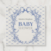 Vintag Coquette Blue Bow Geschenkanhänger (Vorderseite)