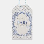 Vintag Coquette Blue Bow Geschenkanhänger (Vorderseite)