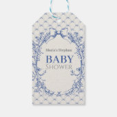 Vintag Coquette Blue Bow Geschenkanhänger (Rückseite)