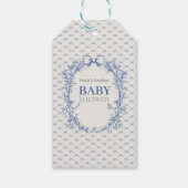 Vintag Coquette Blue Bow Geschenkanhänger (Rückseite)