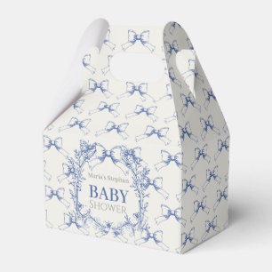 Vintag Coquette Blue Bow Geschenkschachtel
