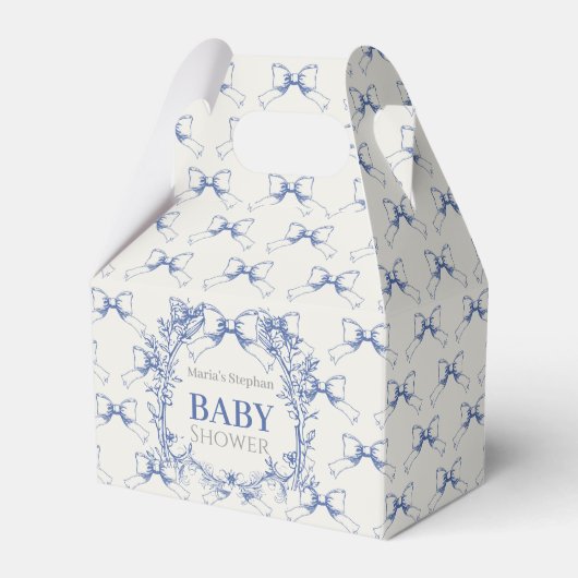 Vintag Coquette Blue Bow Geschenkschachtel (Vorderseite)