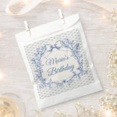Vintag Coquette Blue Bow Geschenktütchen (Ausgeschnitten)