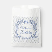 Vintag Coquette Blue Bow Geschenktütchen (Vorderseite)