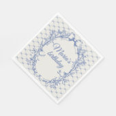 Vintag Coquette Blue Bow Serviette (Ecke)