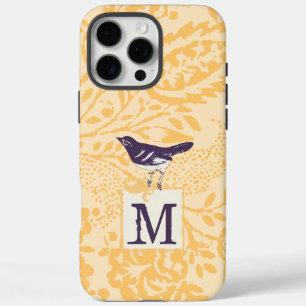 Vintag Coral Eggplant Damask Monogram iPhone 5 16 Pro Max Hülle
