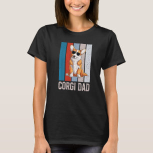 Vintag Corgi Dog T Corgi Vater Sonnenbrille T-Shirt