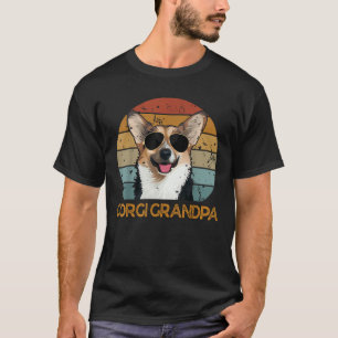 Vintag Corgi Grandpa Funny Niedlicher Hund Haustie T-Shirt