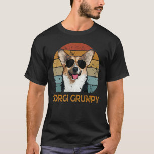 Vintag Corgi Grumpy Niedlich Dog Haustier Eigentüm T-Shirt