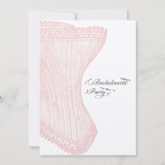 Vintag Corset Junggeselinnen-Abschied Einladung (Vorderseite)